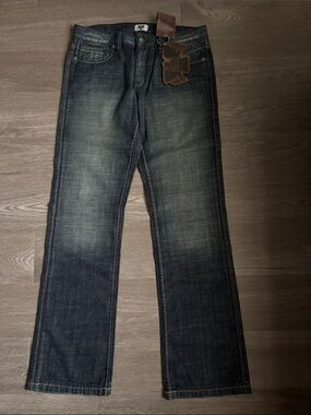 Antik Denim Men’s Bootcut Jeans - Dark Blue Wash